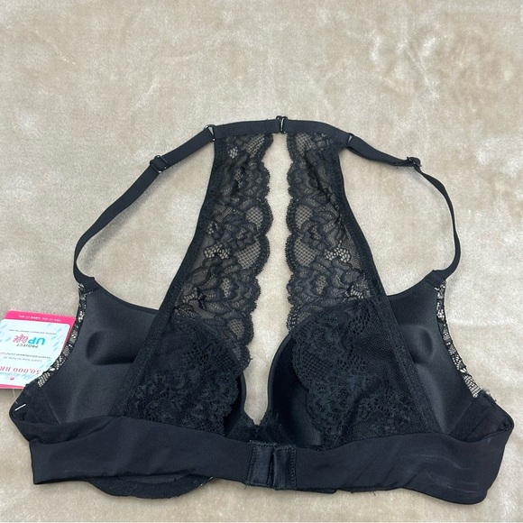 Essential Bodywear Piper Ultimate Push Up Plunge Bra #8518 Black Beige 36A - Picture 6 of 10